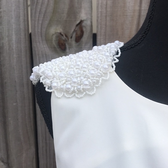 Ark & Co. - White Beaded Cocktail Dress - M - Picture 2 of 5